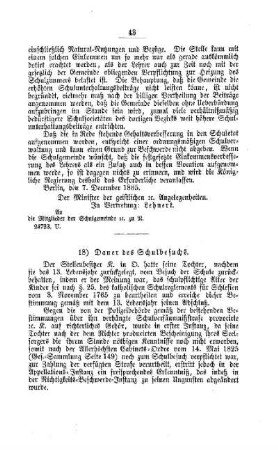 Dauer des Schulbesuchs : [V. Elementarschulwesen]