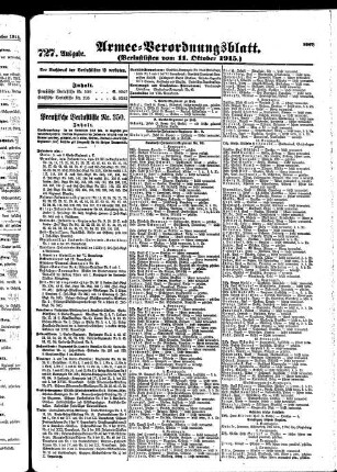727. Ausgabe. Montag, 11. Oktober 1915