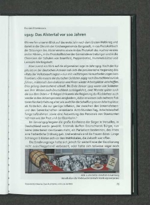 Rainer Hoffmann. 1919: Das Alstertal vor 100 Jahren.