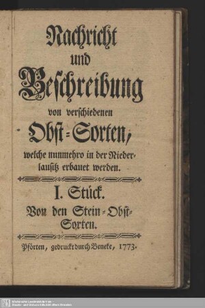 1: Von den Stein-Obst-Sorten
