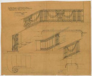 Thiersch, Friedrich von; Wiesbaden; Kurhaus - Geländer Südwesttreppe (Details)