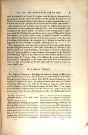 Mémoire sur les anciennes branches du Nil et ses embouchures dans la mer
