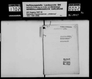 Wertheimer, Louis in Bruchsal Eintragung einer Sicherungshypothek Lagerbuch-Nr. 175 r Karlsdorf