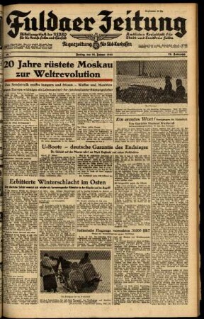 Ausgabe vom Freitag, den 22. Januar 1943.