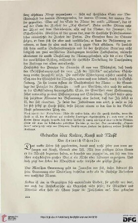 Gedanken über Kultur, Kunst und Musik