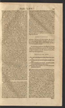 Decisio LXV.