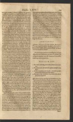 Decisio LXV.