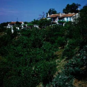 Skopelos. Häuser im Bergdorf Klima im Nordwesten der Insel