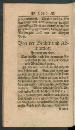 Von der Beichte und Absolution