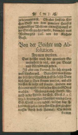 Von der Beichte und Absolution