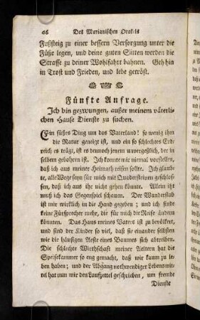 66-74, Fuenfte Anfrage