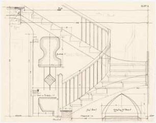 Wohnhaus Hauser, Solln: Schnitt durch Treppe 1:10