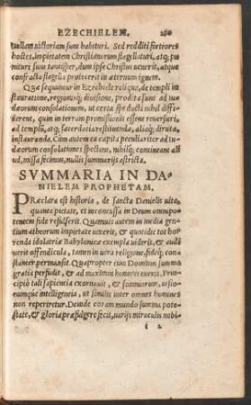 Summaria In Danielem Prophetam.