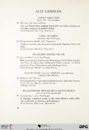 Alte Gemälde (Nr. 33-43)