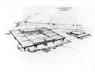 Gsaenger, Gustav; München - Riem; Flughafen - Gesamtanlage (Vogelperspektive)