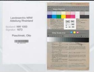 Entnazifizierung Otto Piaschinski, geb. 11.11.1900 (Kaufm.Angest.)