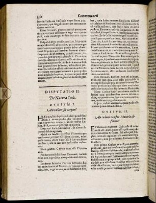 Disputatio II. De Natura Coeli