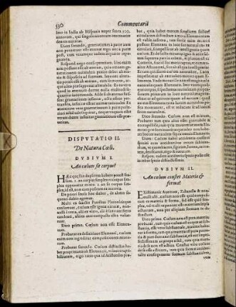 Disputatio II. De Natura Coeli