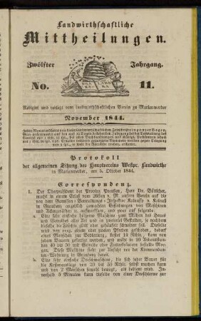 Zwölfter Jahrgang. No. 11.
