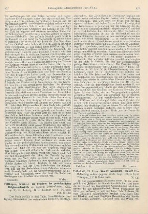 438-439 [Rezension] Tribukait, Hans, Was ist evangelische Freiheit?