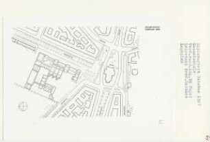 Gesamtschule, Berlin-Kreuzberg (Diplomarbeit bei Bernhard Hermkes): Lageplan 1:1000