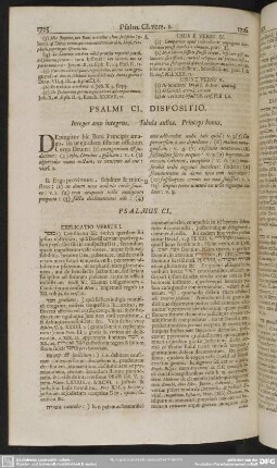 Psalmi CI. Dispositio. Integer amo integros. Tabula aulica. Princeps bonus