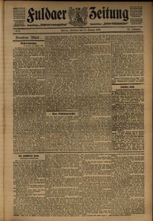 Zweite Ausgabe vom Samstag, den 11. Januar 1908.