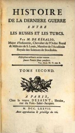 Histoire De La Derniere Guerre Entre Les Russes Et Les Turcs, 2