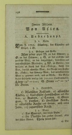 Zweiter Abschnitt. Von Asien