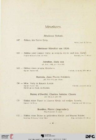 Miniaturen (Nr. 147-194)