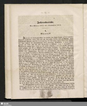 Jahresbericht von Ostern 1852 bis ebendahin 1853