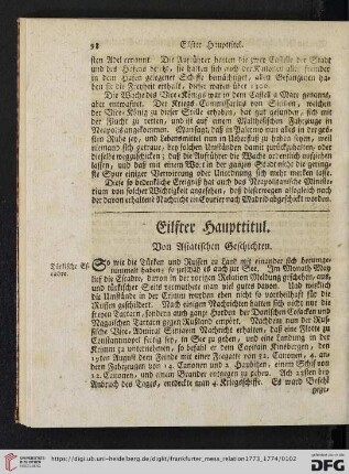 Eilfter Haupttitul. Von Asiatischen Geschichten