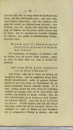 Wodurch wird die Umänderung des krankhaften Zustandes in Gesundheit bewirkt?