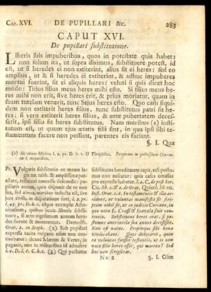 Caput XVI. De pupillari substitutione