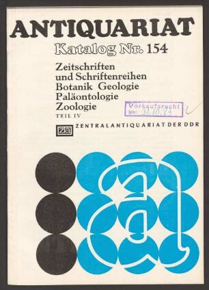 Nr. 154: Zeitschriften und Schriftenreihen