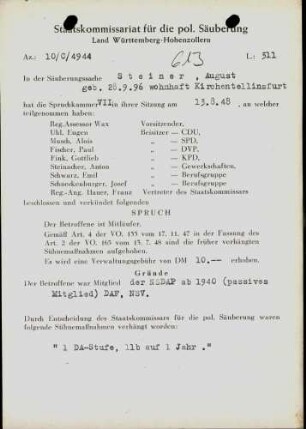 Steiner, August
