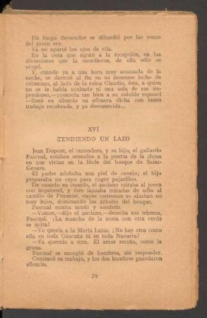 XVI - Tendiendo un lazo