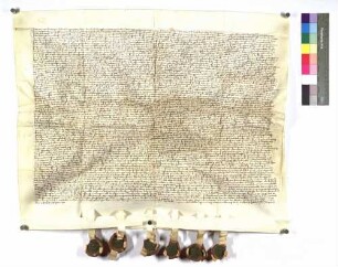 Hans von Bachenstein verkauft an Graf Kraft von Hohenlohe das Schloß Döttingen, auch seine Teile an Jungholzhausen und Goggenbach.