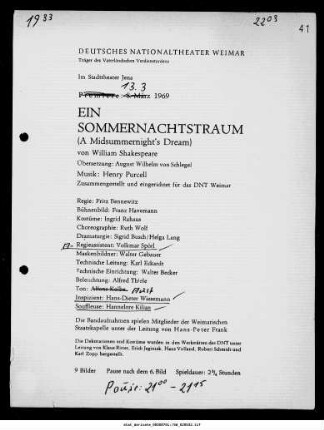 Ein Sommernachtstraum (A Midsummernight's Dream)