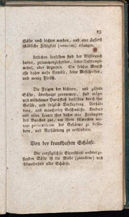 Von der krankhaften Schärfe.