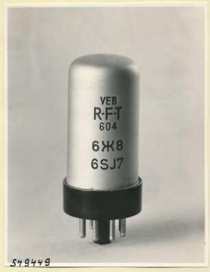 Elektronenröhre 6SJ7, R.F.T 604, Foto 1954