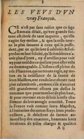 Les Veus d'un vrai françois ou favory de la fortune