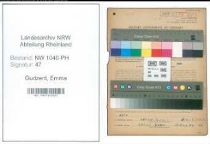 Entnazifizierung Emma Gudzent , geb. 23.03.1895 ()