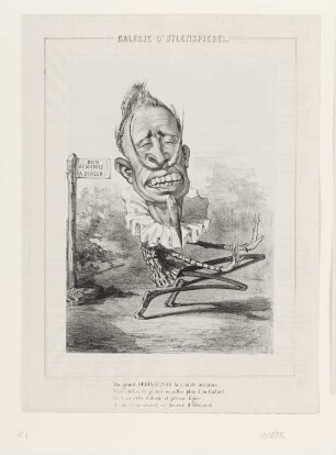 Karrikatur des Schauspielers Édouard
