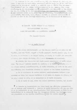 El llamado latín vulgar : Aufsatz