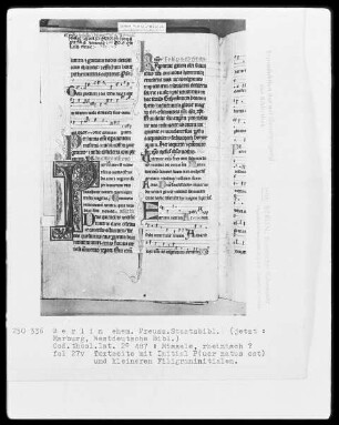 Missale — Initiale P(uer natus est), Folio 27verso