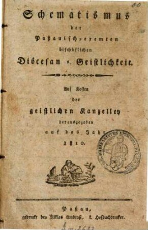 Schematismus des Bistums Passau, 1810
