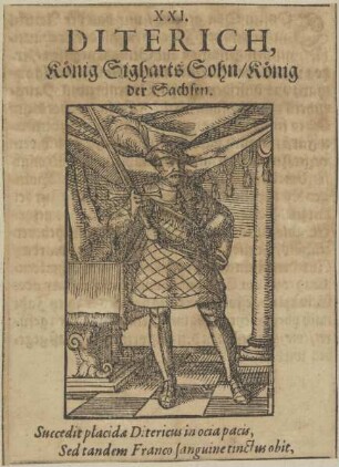Bildnis von Dietrich, König der Sachsen
