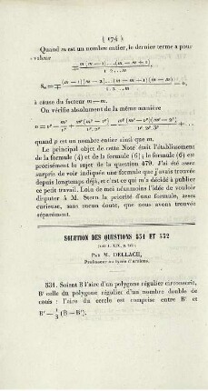 Solution des questions 531 et 532.