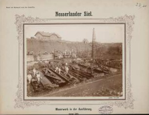 Dortmund-Ems-Kanal. Nesserlander Siel, Emden: Ausführung des Mauerwerks